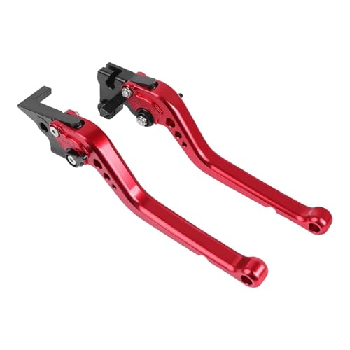 GAFITSEP Motorrad Kurze/Lange Einstellbare Bremse Kupplung Hebel Griffe Hebel Compatible With Z750 Z 750 2007-2012 Z800 2013-2016 Motorradbremse(Long red) von GAFITSEP