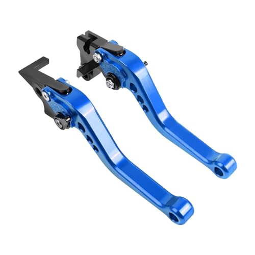 GAFITSEP Motorrad Kurze/Lange Einstellbare Bremse Kupplung Hebel Griffe Hebel Compatible With Z750 Z 750 2007-2012 Z800 2013-2016 Motorradbremse(Short blue) von GAFITSEP