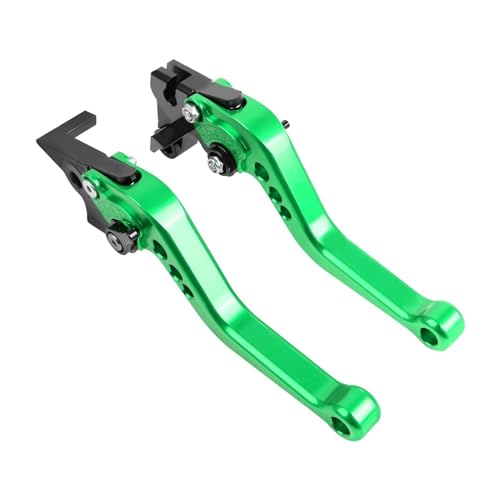 GAFITSEP Motorrad Kurze/Lange Einstellbare Bremse Kupplung Hebel Griffe Hebel Compatible With Z750 Z 750 2007-2012 Z800 2013-2016 Motorradbremse(Short green) von GAFITSEP