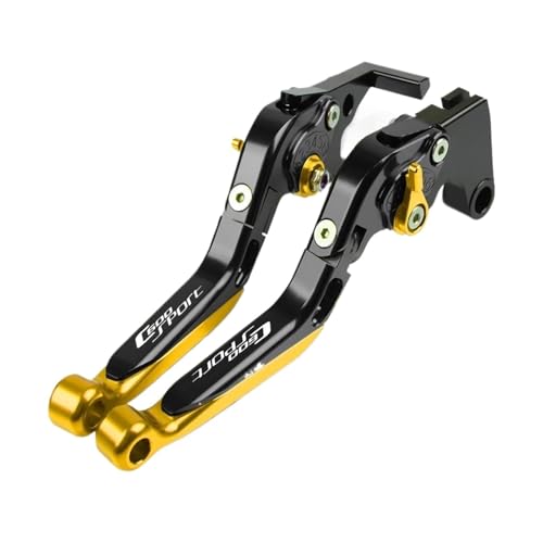 GAFITSEP Motorrad-Roller Einstellbarer Bremskupplungshebelgriff Compatible With C600Sport C600 SPORT C 600 Sport 2011 2012 2013 2014 2015 Motorradbremse(GOLD) von GAFITSEP