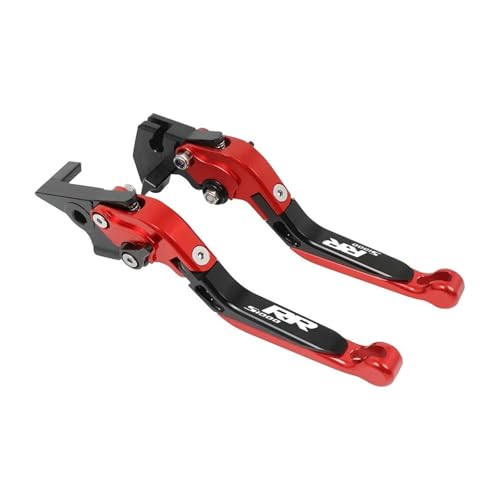 GAFITSEP Motorrad Verstellbare Falten Ausziehbare Bremskupplungshebel Griffhebel Compatible With S1000RR S1000 RR S 1000 RR 2019-2021 2022 Motorradbremse(RED2) von GAFITSEP
