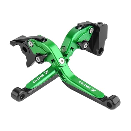 GAFITSEP Motorrad Verstellbarer, Faltbarer Und Ausziehbarer Griff Compatible With Z900 2017-2022 Bremskupplungshebel Z 900 2023 Motorradbremse(Green black) von GAFITSEP