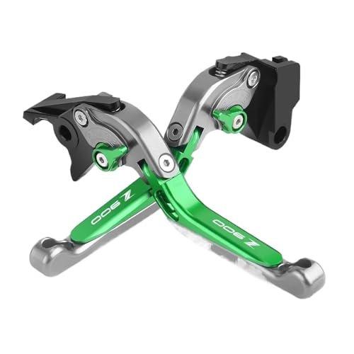 GAFITSEP Motorrad Verstellbarer, Faltbarer Und Ausziehbarer Griff Compatible With Z900 2017-2022 Bremskupplungshebel Z 900 2023 Motorradbremse(Ti green Ti) von GAFITSEP