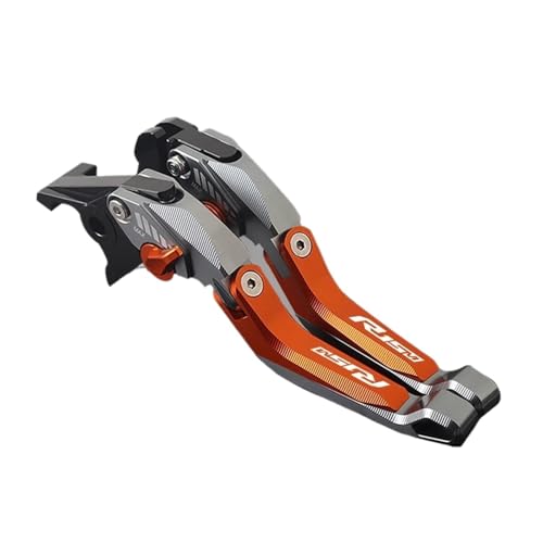 GAFITSEP Motorrad YZF R15 M Einstellbare 5D Bremse Kupplung Hebel Compatible With YZF R15M 2022 R15 M 2022-2024 Motorradbremse(Orange) von GAFITSEP