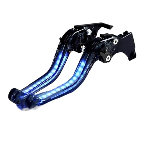 GAFITSEP Motorradbremsen Kupplungsgriffhebel Compatible With 9GT 9GT 2021-2023 Einstellbare Always-On-Signal-Blinker-Lichtgriffe Motorradbremse(Nero) von GAFITSEP