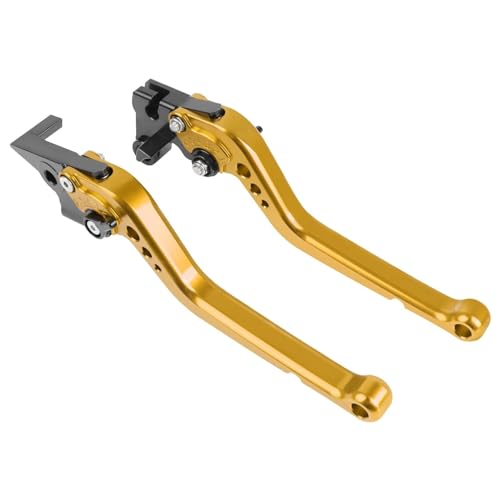 GAFITSEP Motorradzubehör Bremskupplungshebel Kurze Und Lange Griffe Hebel Compatible With F900R F900XR F900 RF 900 XR 2020-2023 Motorradbremse(Long gold) von GAFITSEP