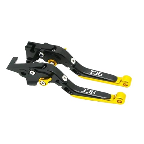 GAFITSEP Motorradzubehör Lenker Verstellbare Faltbare Ausziehbare Bremskupplungshebel Compatible With X J 6 XJ6 DIVERSION 2009-2020 Motorradbremse(Gold1) von GAFITSEP