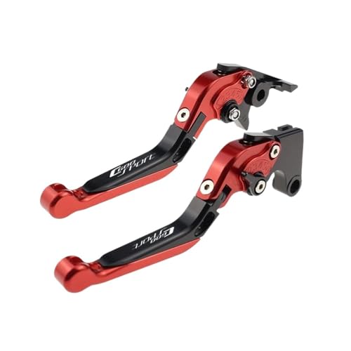 GAFITSEP Passend For C600 SPORT 2012-2015 Motorrad, Zusammenklappbar, Ausziehbar For C 600 Bremskupplungshebel, Verstellbarer Griffsatz Motorradbremse(RED3) von GAFITSEP