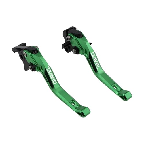 GAFITSEP Passend For Carbon XDiavel S 2011-2022 Motorrad CNC-Zubehör Kurzbremskupplungshebel-Griffsatz(B-GrEEN) von GAFITSEP