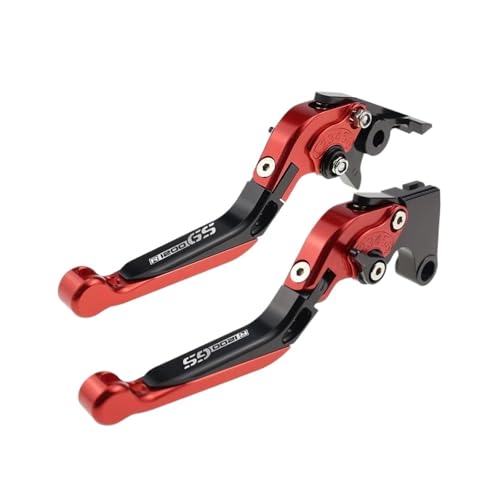 GAFITSEP Passend For R 1200GS Adventure 2006-2013 R1200GS 2004-2012 Motorrad-Klappbare Ausziehbare Bremskupplungshebel Motorradbremse(Red3) von GAFITSEP