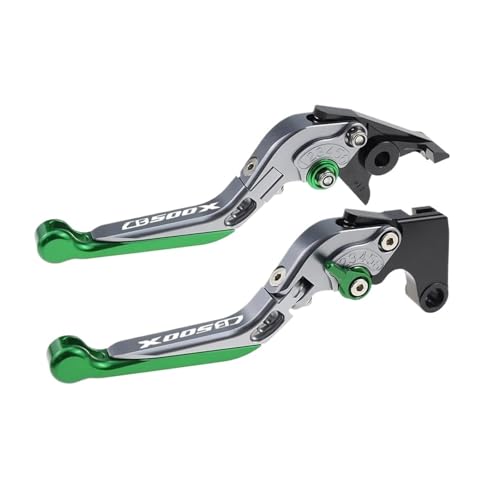 GAFITSEP Passender For CB500F/X 2013-2021 CB500X CB500 F Motorrad-Klappbarer Ausziehbarer Bremskupplungshebel Verstellbarer Griffsatz Motorradbremse(Green1) von GAFITSEP