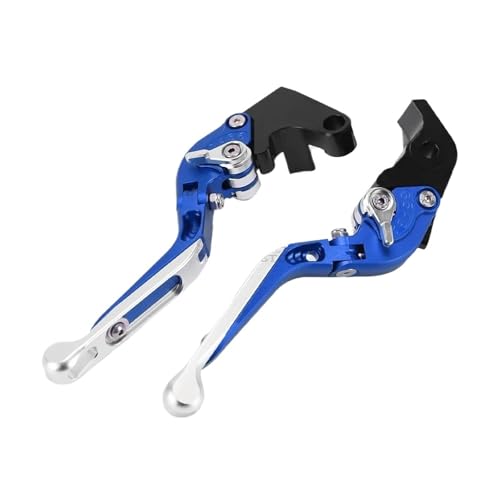 GAFITSEP R1 Bremskupplungshebel Compatible With YZFR1 YZF-R1 R1M R1S 2004-2024 Motorrad Verstellbare Faltbare Erweiterungssteuergriffe Motorradbremse(R1 09-14 Blue) von GAFITSEP