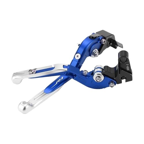 GAFITSEP R1 Bremskupplungshebel Compatible With YZFR1 YZF-R1 R1M R1S 2004-2024 Motorrad Verstellbare Faltbare Erweiterungssteuergriffe Motorradbremse(R1 M S 15-24 Blue) von GAFITSEP