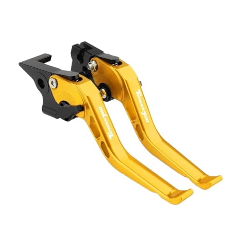 GAFITSEP TENERE 700 Compatible With TENERE 700 2019 2020 2021 2022 2023 Motorradgriffe Kurze Einstellbare Bremskupplungshebel Motorradbremse(Gold) von GAFITSEP