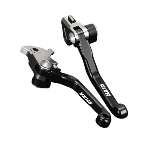 GAFITSEP YZ 125 Compatible With YZ125 2001 2002 2003 2004 2005 2006 2007 Motorradbremskupplungshebel Motocross Pivot Dirt Bike Griff Motorradbremse(Black LOGO) von GAFITSEP