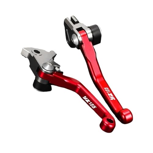 GAFITSEP YZ 125 Compatible With YZ125 2001 2002 2003 2004 2005 2006 2007 Motorradbremskupplungshebel Motocross Pivot Dirt Bike Griff Motorradbremse(Red LOGO) von GAFITSEP