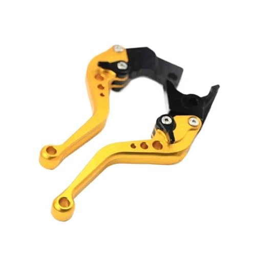 Vorne Hinten Bremshebel Compatible With 125/150/200 Burgman EINE 250/400 AN400Z Burgman UX 125/150 Sechzehn Motorrad Kurze Griffe(Short gold) von GAFITSEP