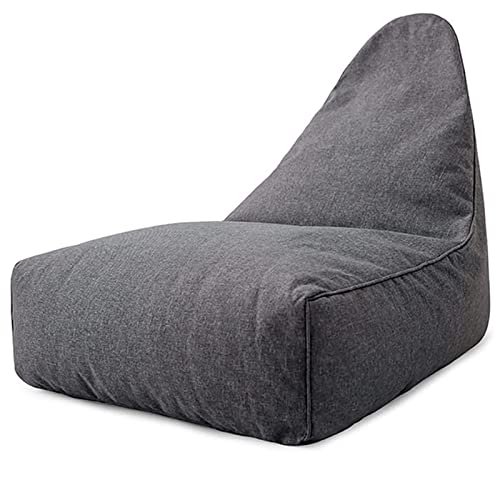 GAGALU Lazy Schlafsofa Sitzsackbezug, Sitzsackliege, Weicher Sitzsackstuhl mit Unabhängigem Innentank, für Wohnzimmer Schlafzimmer - Baumwoll-Leinen-Reißverschluss Leicht Waschbar,Dark Grey von GAGALU