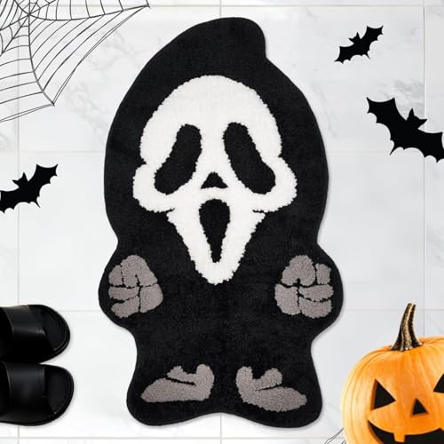 GAGEC Halloween-Teppich, Geister-Badezimmerteppich, Gothic, dekorative Badematte, Eingangsteppich, Badewanne, Zuhause, Wohnzimmer, Badematte, Bodenmatte, Dekoration, Innen- und Außenbereich, 45,7 x von GAGEC