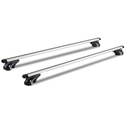 Dachträger Dachgepäckträger-Querstange Verstellbar Aluminium-Dachreling-Querstange Gepäckträger 90 Kg Obere Dachquerstange Silberfarben Relingträger Dachträger Dachgepäckträger-Querstange Verstellbar Aluminium-Dachreling-Querstange Gepäckträger 90 Kg Obere Dachquerstange Silberfarben Relingträger von GAGSETCTHM