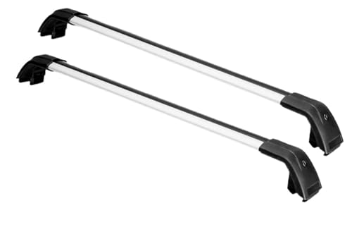 Dachträger Für MG Für HS 2025 2 STÜCKE Querstangen Querstangen Dachrelingträger Abschließbarer Aluminiumlegierung Auto Querstangenträger Relingträger Relingträger(Silver and Black) von GAGSETCTHM