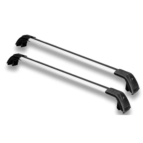 Dachträger Für MG Für ZS 2025 2 STÜCKE Querträger Querträger Dachrelingträger Abschließbarer Autodachträger Aus Aluminiumlegierung Auto-Querträger Relingträger(Silver and Black) von GAGSETCTHM
