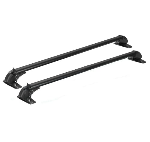 Dachträger Universal-Gepäckträger 43,3" 44,88'' Mit Diebstahlschutz-Design 2-teilige Verstellbare Aluminium-Dachträger-Querstangen Relingträger von GAGSETCTHM