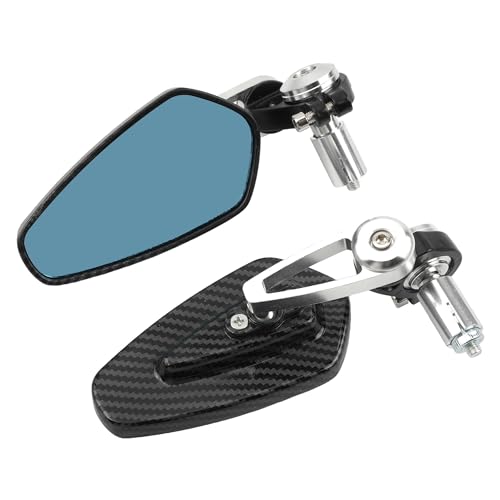 GAGSETCTHM Motorrad Spiegel Set Motorrad 360 Rotation Rückspiegel Lenker Spiegel Modifizierte Invertiert Rückspiegel Moto Zubehör Links Rechts Rückspiegel Spiegel(Silver) von GAGSETCTHM