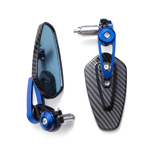 GAGSETCTHM Motorrad Spiegel Set Motorrad Rückspiegel 22 Mm Lenker Universal Spiegel Modifizierter Rückspiegel Motorrad Zubehör Links Rechts Rückspiegel Spiegel(Blue) von GAGSETCTHM