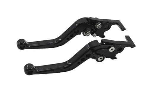 Kupplung Bremshebel 1 Paar Motorrad-Doppelscheibenbremsgriff-Modifikationsgriff Scheibenbremshorngriff Zugstangenbremsgriff Brems Kupplungshebel Motorrad(Black) von GAGSETCTHM