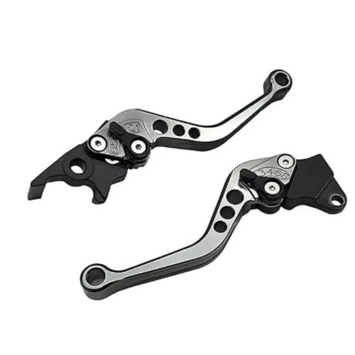 Kupplung Bremshebel Universal Motorrad Kupplung Bremsgriff Trommel Hebel Motorrad Zubehör Modifikation Brems Kupplungshebel Motorrad(Titanium) von GAGSETCTHM