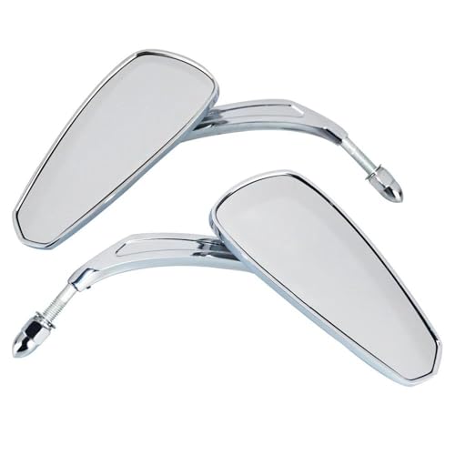 Motorrad Spiegel Set 5/16 "8 Mm Motorräder Lenker Seite Rückspiegel Motorrad Universal Ersatz Teile Links Rechts Rückspiegel Spiegel(Chrome) von GAGSETCTHM