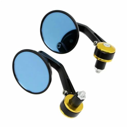 Motorrad Spiegel Set Für GSF600 Für Gladius Für SV650 Für Boulevard Motorrad 7/8 "Lenker Rückspiegel Seite Spiegel Ersatz Teile Links Rechts Rückspiegel Spiegel(Gold) von GAGSETCTHM
