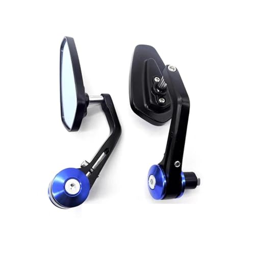 Motorrad Spiegel Set Motorrad 7/8'' 22 Mm Lenkerende Universalspiegel Rückspiegel Motorrad Ersatzteile Links Rechts Rückspiegel Spiegel(Blue) von GAGSETCTHM