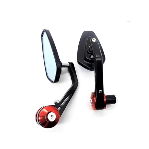 Motorrad Spiegel Set Motorrad 7/8'' 22 Mm Lenkerende Universalspiegel Rückspiegel Motorrad Ersatzteile Links Rechts Rückspiegel Spiegel(Red) von GAGSETCTHM