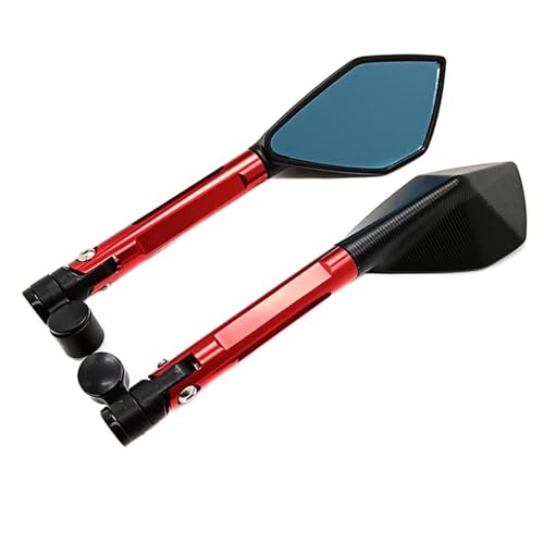 Motorrad Spiegel Set Motorrad Rückspiegel Seitenspiegel 8 Mm 10 Mm Motorrad Ersatzteile Modifiziertes Zubehör Links Rechts Rückspiegel Spiegel(Red) von GAGSETCTHM