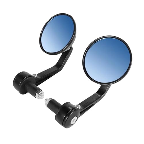 Motorrad Spiegel Set Motorrad Runde Rückspiegel 7/8 "Lenker Seite Spiegel Zubehör Motorrad Ersatz Teile Links Rechts Rückspiegel Spiegel(BLUE) von GAGSETCTHM