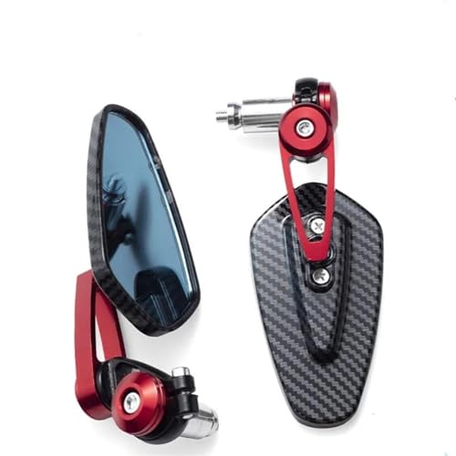 Motorrad Spiegel Set Motorrad-Seitenrückspiegel, 7/8 Zoll 22 Mm Lenker Motocross Blendfrei Seitenrückspiegel Ersatzteile Links Rechts Rückspiegel Spiegel(Red) von GAGSETCTHM