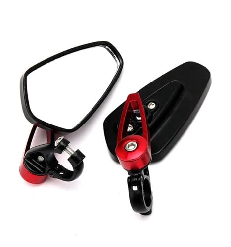 Motorrad Spiegel Set Universal 7/8 "22 Mm Lenker Motorrad Bar End Rückspiegel Motorrad Rückfahr Hilfs Zubehör Links Rechts Rückspiegel Spiegel(Red) von GAGSETCTHM