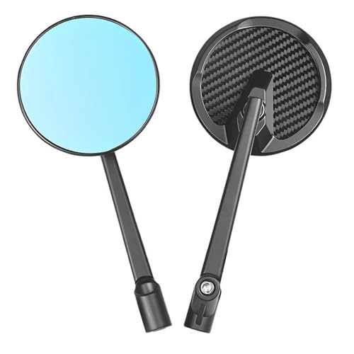 Motorrad Spiegel Set Universal Motorrad Rückspiegel Konvexen Spiegel Seite Spiegel Rückspiegel Motorrad Modifizierte Zubehör Links Rechts Rückspiegel Spiegel(Blue glass) von GAGSETCTHM