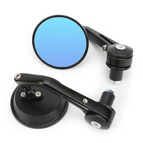 Motorrad Spiegel Set Universal Motorrad Rückspiegel Lenker Spiegel Anti Glare Griff Ende Seite Spiegel Links Rechts Rückspiegel Spiegel(Round handle mirror) von GAGSETCTHM