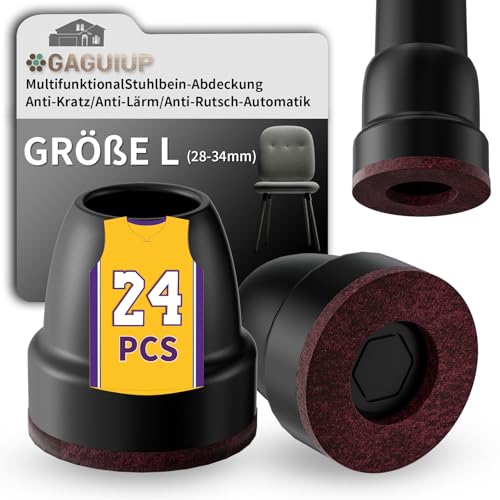 Filzgleiter für Stühle mit STUHLBEINKAPPEN RUND, automatischer Schalter, Stuhlbeinschutz, Stuhlbeinkappen für Bett, Stuhl, Möbelbeinschutz, Barhocker-Bodenschutz für Hartholzböden von GAGUIUP