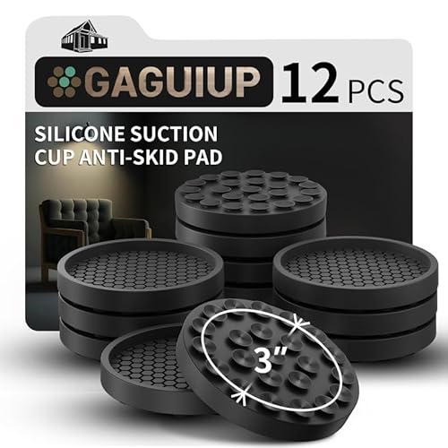 GAGUIUP Anti Rutsch Pad mit Saugnapf für Möbel wie Sofas und Waschmaschinen,Schutz für Boden und Möbel,Silikon Möbeluntersetzer,ideal für die Befestigung an Ort und Stelle von Möbeln von GAGUIUP