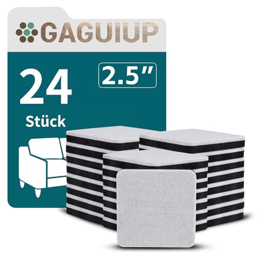 GAGUIUP Filz Möbelgleiter für Hartholzböden Möbelgleiter,Schwerlast Möbelgleiter für Harte Oberflächen,Filzgleiter,Bewegen Sie Ihre Möbel einfach & sicher von GAGUIUP
