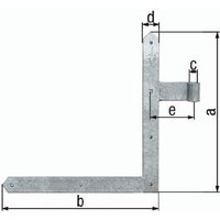 313111 Torwinkelband 400x600x40x105mm Stahl galv. verz. dickschichtpassivie - GAH von GAH