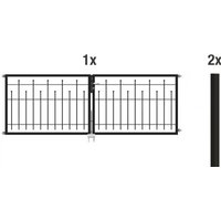 GAH ALBERTS Doppeltor, komplett »Madrid«, BxH: 316 x 750 cm, feuerverzinkter Stahl - schwarz von GAH ALBERTS
