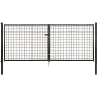 GAH ALBERTS Doppeltor »Wellengitter«, BxH: 316,8 x 1250 cm, zinkphosphatierter Stahl - schwarz von GAH ALBERTS