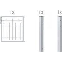 GAH ALBERTS Einzeltor, komplett »Madrid«, BxH: 112 x 750 cm, feuerverzinkter Stahl - silberfarben von GAH ALBERTS