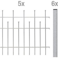 GAH ALBERTS Zaun-Grundset Madrid »Madrid«, BxH: 1000 x 73,5 cm, Stahl, silberfarben von GAH ALBERTS