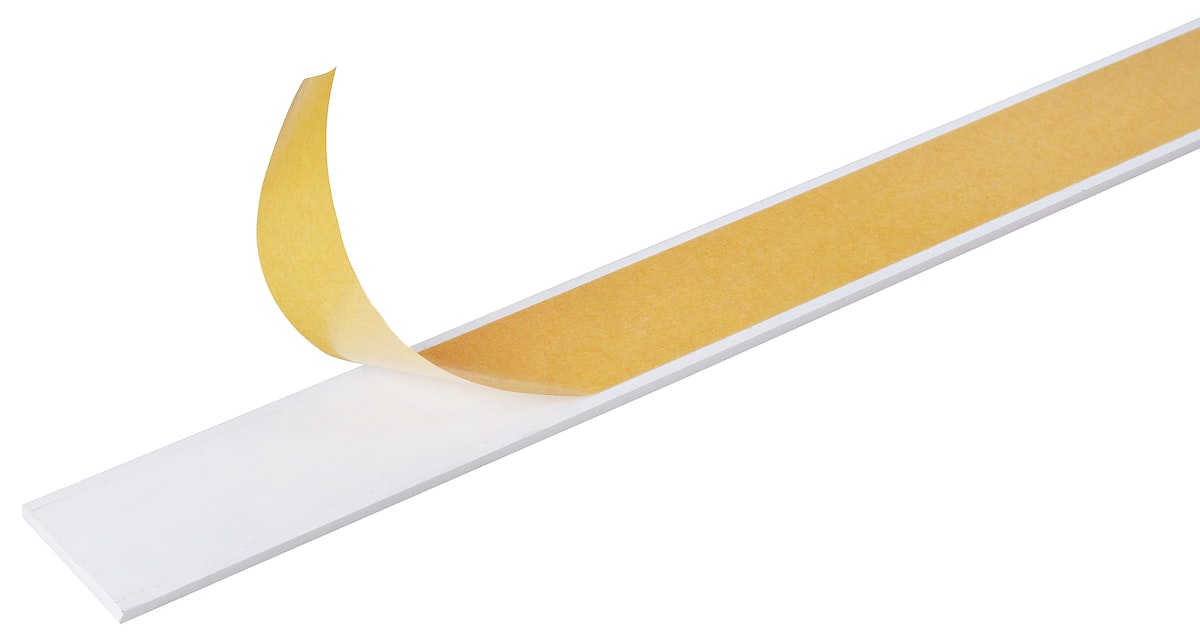 Alberts® Flachstange selbstklebend, Kunststoff, Länge 2,6m, versch. Breiten-20 mm-2 mm von Alberts